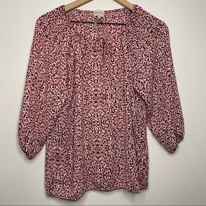 Laundry by Shelli Segal Poet Peasant Pink Blouse